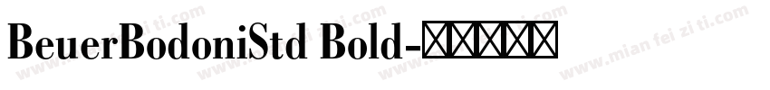 BeuerBodoniStd Bold字体转换